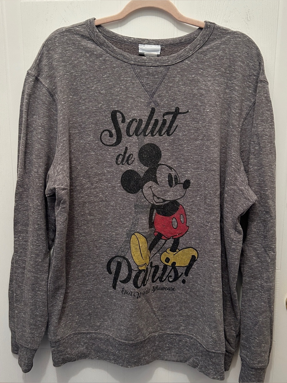Hello from Paris Disney EPCOT World Showcase Mickey Mouse Sweatshirt